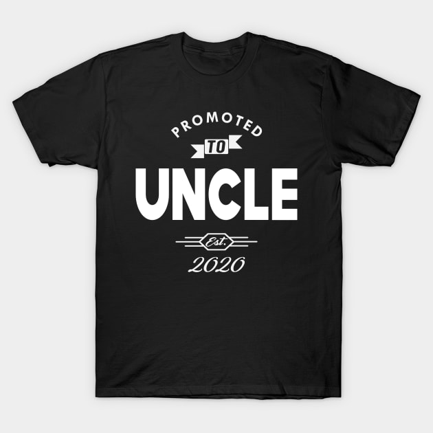 New Uncle - Promoted to uncle est. 2020 T-Shirt by KC Happy Shop